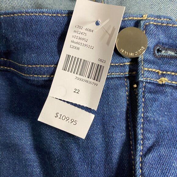 Seven7 Limited Edition Straight Leg Jeans Embellished Pockets SZ 22 - Picture 8 of 16